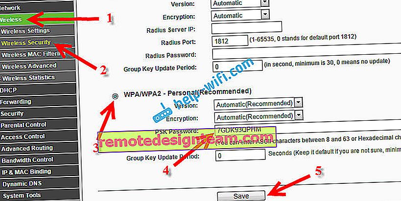 Impostazione di una password per una rete Wi-Fi