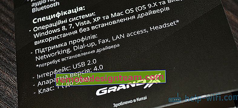 Parameter untuk memilih adaptor USB Bluetooth untuk komputer