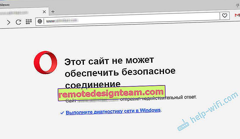 Opera: Ce site ne peut pas fournir une connexion sécurisée