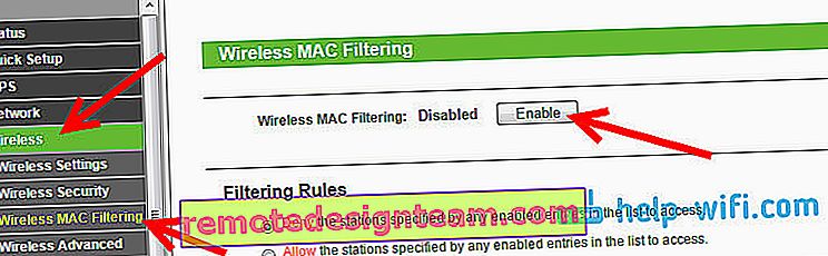 Включете безжичното MAC филтриране на Tp-Link