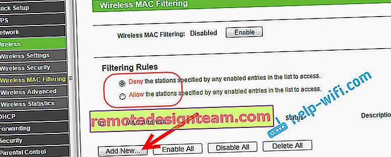 Memfilter perangkat berdasarkan alamat MAC di Tp-Link