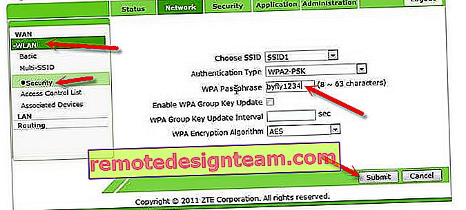 Подмяна на паролата за Wi-Fi мрежа на ZTE ZXV10 H108L
