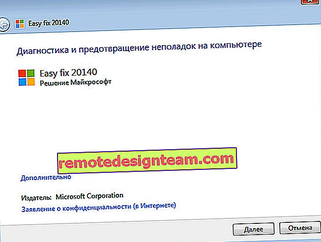 Cancellazione delle impostazioni di rete di Windows tramite Microsoft Easy Fix