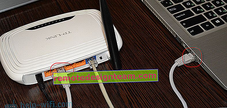Menghubungkan router ke laptop melalui kabel