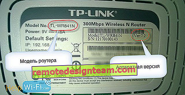 Tp-Link yönlendiricinin donanım sürümü ve modeli
