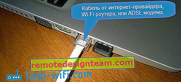Підключення Ethernet кабелю до ноутбука