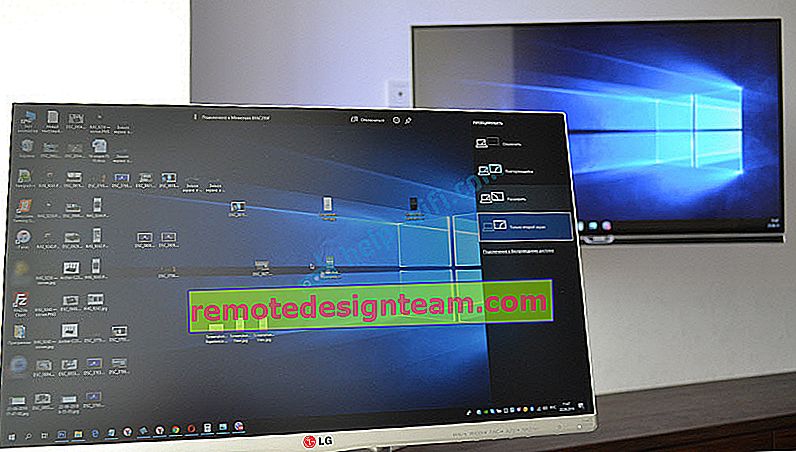 Menghubungkan laptop Windows 10 ke TV melalui adaptor MiraScreen (Miracast)
