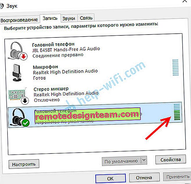 Menguji pengoperasian headset Bluetooth di Windows