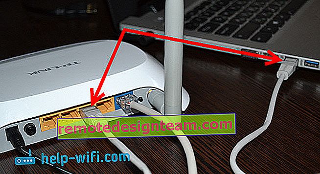 Menyambungkan komputer riba ke penghala melalui kabel LAN