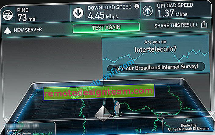 Kecepatan internet Internettelecom dengan antena 24 dB