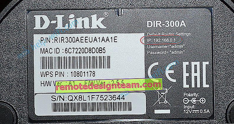 Alamat IP router D-Link