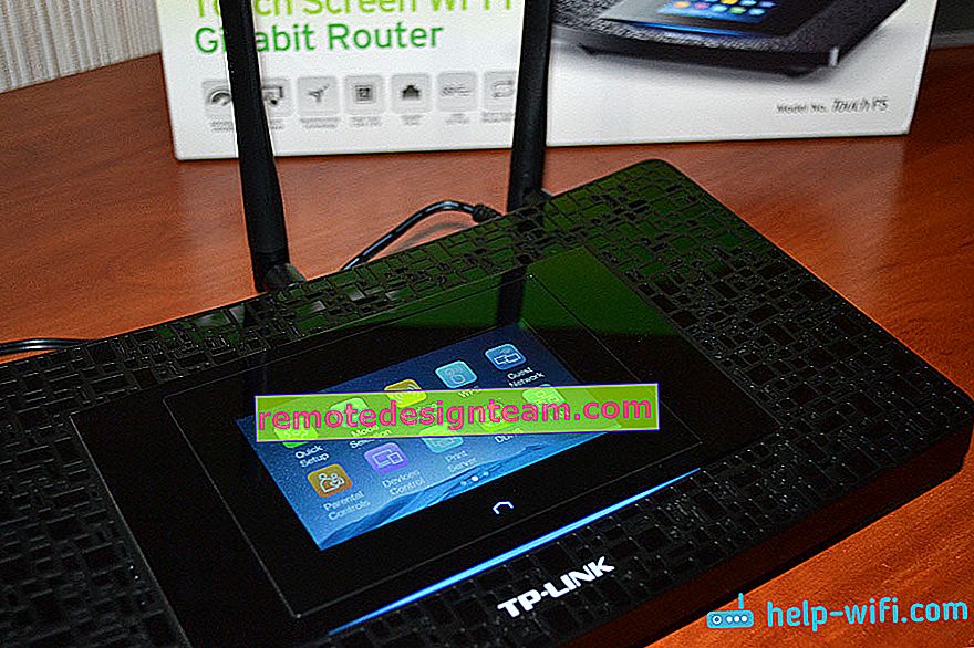 Toccare le impostazioni del router P5 sul touchscreen