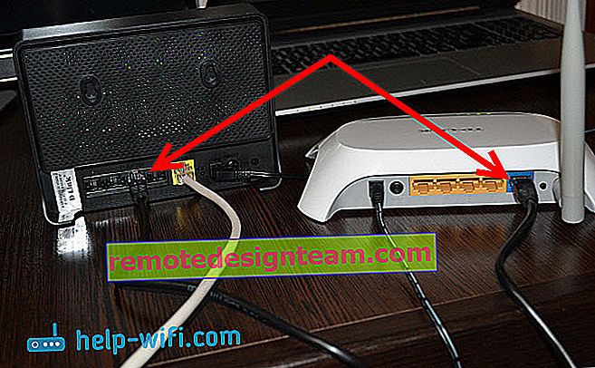 Menyambungkan penghala Tp-Link ke D-Link melalui kabel rangkaian
