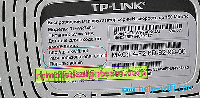 Alamat (IP) untuk memasukkan pengaturan TP-LINK TL-WR741ND