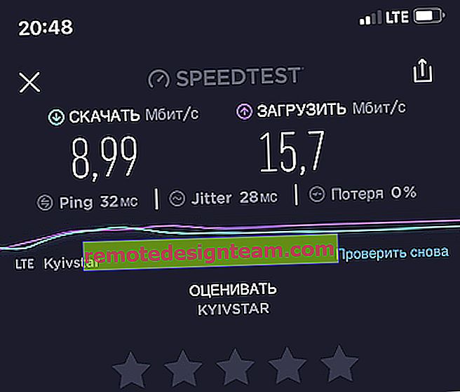 Kecepatan 4G LTE Kyivstar